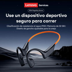 Auriculares Lenovo S106 de conducción ósea auténtica, Bluetooth 6,0, IPX8, resistentes al agua, 32GB, MP3, HIFI, con micrófono para nadar