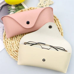 Estuche para gafas de sol de cuero duradero, caja protectora ligera y práctica, bolsa de Color sólido, fácil de llevar, 1/3 Uds.