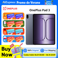 Versión Global OnePlus Pad 3 Snapdragon 8 Elite pantalla de 13,2 pulgadas 144Hz batería de 12140mAh cámara trasera de 13MP 8 altavoces carga de 80W