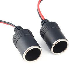 Cargador de encendedor de cigarrillos montado en el coche, 12v, 10A/15A/20A/50A, con Cable de 30cm, adaptador de conector hembra/macho Universal