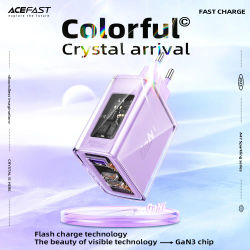 Cargador ACEFAST GaN de 65W, USB Tipo C PD, Carga Rápida con Quick Charge 4.0 y 3.0, Cargador USB para Teléfono, para MacBook, Laptop, para iPhone 17