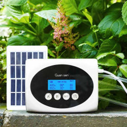 Sistema de riego por goteo inteligente con doble bomba, temporizador de bomba de agua, energía Solar para jardín, planta en maceta, dispositivo de riego automático