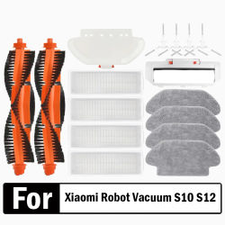 Para Xiaomi Robot aspirador S10 S12 T12 B106GL/Mop 2S XMSTJQR2S / 3C B106CN piezas accesorios fregona de filtro de Cepillo Lateral principal