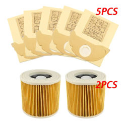 Bolsas de papel para aspiradoras Karcher, filtros HEPA para polvo, WD2250, WD3.200, MV2, MV3, WD3, A1000, A2204, A2251, K2301, WD3.600, A2064, A2101