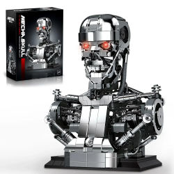 1469 Piezas Bloques de Construcción Robot Esqueleto Mecha T800 Figuras de Busto de Película Modelo Adorno de Escritorio Ladrillos de Construcción Juguetes Regalo