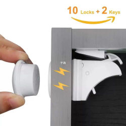 Pestillo de cajón para puerta de gabinete, limitador de bloqueo de seguridad magnético para niños, protección para niños, cerradura de seguridad para bebés, cerradura Invisible, seguridad para niños