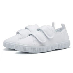 Zapatos de lona blancos para bebés, zapatos informales para niños y niñas, lindos zapatos de suela suave para caminar, calzado para niños pequeños
