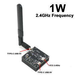 Fuente de señal del generador VCO de 1W y 2,4 Ghz, potencia integrada de 1W con antena para Altavoz Bluetooth de 2,4G, WIFI, BT, cámara Wifi