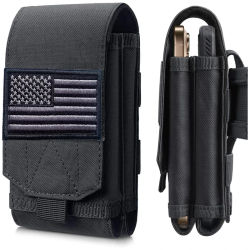 Bolsa para teléfono móvil con láser Molle doble, cinturón táctico EDC, soporte para accesorios de cintura, bolsa para acampar al aire libre, paquete para teléfono móvil