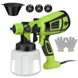 Pistola de Pintura Eléctrica de Alta Potencia de 1000 W, Tanque de Gran Capacidad, 6 Boquillas de Cobre, Fácil de Limpiar, Apta para Muebles