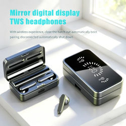 Auriculares TWS compatibles con Bluetooth, auriculares estéreo deportivos, auriculares inalámbricos impermeables para todos los teléfonos inteligentes