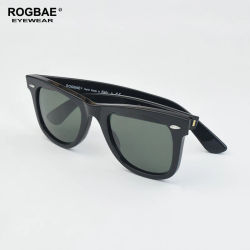 Gafas de sol ROGBAE inclinables para hombre, lentes de cristal clásicas, gafas de sol de acetato R214s, gafas de diseño con remaches de marca de lujo, gafas de sol femeninas