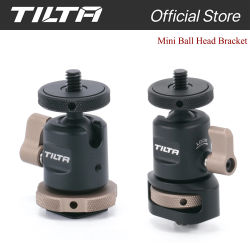 TILTA-Mini soporte de cabeza esférica TA-MBH-CS-B 1/4, tornillo de posicionamiento, modelos fijos, Zapata fría, Monitor de boca, accesorios de expansión