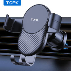 TOPK Soporte universal para teléfono para automóvil, soporte para salida de aire manos libres para automóvil, soporte para teléfono celular compatible con iPhone y teléfono inteligente Android
