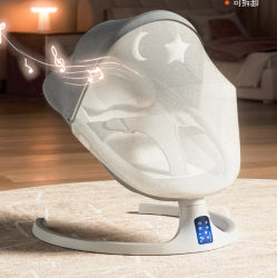 Rockers para bebés, mecedora eléctrica motorizada para bebés, cuna mejorada, videoportero eléctrico para bebés, columpio de música Bluetooth habilitado automático