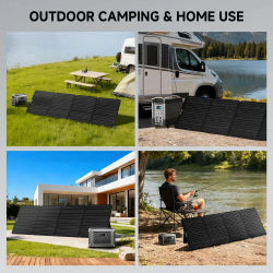 ALLPOWERS SOLAX SE200 Panel solar portátil plegable, células solares monocristalinas, cargador solar de 200W para acampar, viajar, caravanas y el hogar