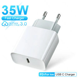 Cargador rápido PD de 35W para For Apple iPhone 14, 13, 12, 11, 15 Pro Max Plus, USB C, 7, 8, 6, 6S, XR, XS, SE, accesorios para teléfono