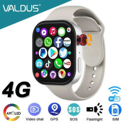VALDUS 4G Smartwatch hombres mujeres 2,13 pulgadas AMOLED WIFI GPS SOS NFC con cámara HD batería de larga duración Fitness deporte reloj inteligente regalo