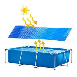 Manta Solar para piscina, cubierta aislante rectangular para calefacción de piscina, calentador de piscina, manta de retención de calor, manta térmica para piscina, cubierta para bañera de hidromasaje