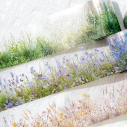 50mm * 2m PET hierba planta paisajismo cintas pegatinas Scrapbooking mano cuenta adhesivo hecho a mano Diy basura diario artesanía suministros