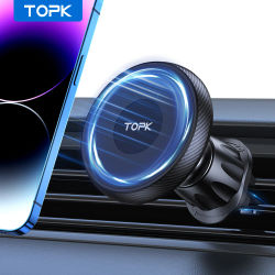 Soporte magnético para teléfono de coche TOPK, soporte para teléfono de coche con ventilación de aire para Magsafe iPhone 15 14 13 ProMax Xiaomi Samsung, soporte magnético fuerte