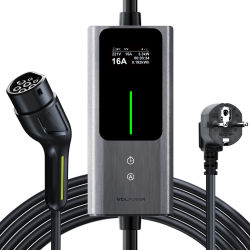 Cargador de Coche Eléctrico VDL, Cargador EV de 5M/3.6KW Tipo 2, Cable de Carga para Vehículos Eléctricos [6/8/10/13/16A] con Enchufe Schuko Europeo, Estación de Carga Monofásica IP65