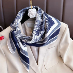1 unidad de pañuelo cuadrado de 70 cm con estampado de plantas para mujer, de seda sintética, elegante y versátil, para la cabeza, bolso, ropa y accesorios.