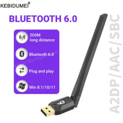 Adaptador Dongle USB Bluetooth 6,0 5,4 para altavoz de PC, ratón inalámbrico, teclado, receptor de Audio y música, transmisor Bluetooth