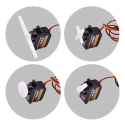 YIDI ES08MA II Micro Servo Motor RC con Engranajes Metálicos, Servo Analógico Arduino, Microservo para Coche de Juguete, Barco, Helicóptero, Avión, Robot