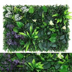 Plantas artificiales, Panel de pared de hierba, seto de boj para interior, exterior, hogar, jardín, decoración Vertical, planta falsa, hierba, boda
