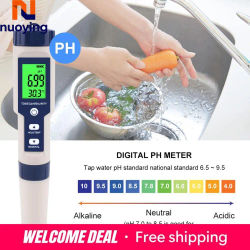 Medidor de Calidad del Agua 5 en 1, Monitor Digital de pH, TDS, EC, Salinidad y Temperatura para Acuarios, Piscinas y Agua Potable