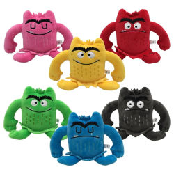 Juego de 6 muñecos de peluche de monstruos de colores, peluche para bebés, juguete de peluche con emociones de colores para niños, regalos de cumpleaños y Navidad