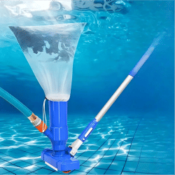 Limpiador de Piscinas, Aspiradora Subacuática con Cepillo para Limpieza de Estanques, Spas y Piscinas