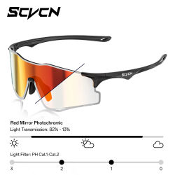 Gafas de Sol Deportivas Fotocromáticas Scvcn para Hombre y Mujer, Ultraligeras, para Maratón, Ciclismo, Bicicleta de Carretera, Protección UV400