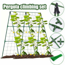 Nuevo kit de soporte para plantas trepadoras, soportes de cultivo resistentes a la oxidación para hortalizas, enredaderas, pepinos, tomates, uvas xs63-42-fro