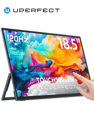 Monitor portátil con pantalla táctil UPERFECT USteam E6 Pro de 18,5", 1080P, 120 Hz, pantalla inteligente para juegos, para computadora portátil Steam Deck, PS6 y PC
