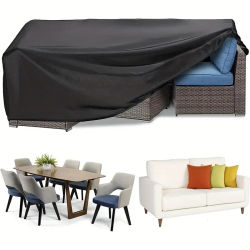 Juego de muebles de Patio, funda resistente para sofá seccional para exteriores, fundas para mesa y sillas de exterior, resistente al agua, grande