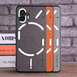 Funda para Nothing Phone 2 dos coque, textil de lujo, piel de cuero, funda dura suave de TPU para teléfono, funda para nada, funda para teléfono 2
