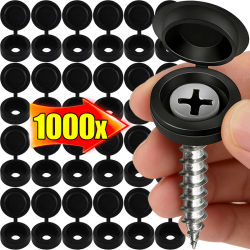 Cubiertas Protectoras de Plástico para Tornillos Autorroscantes Negros al por Mayor, Tapas Decorativas para Tornillos, Cubiertas para Tuercas de Coche, Herrajes para Muebles