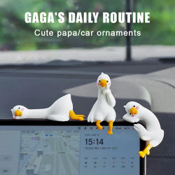 Figura Decorativa de Pato en Resina 3D, Adorno de Pato en Miniatura, Divertido y Lindo, Ideal para Regalo, Decoración de Escritorio, Tablero de Auto, Monitor de TV