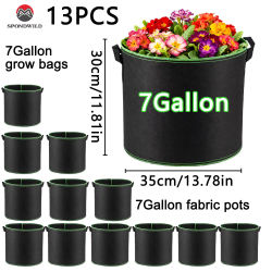 Bolsas de Cultivo de 3/5/7 Galones para Vegetales/Flores/Plantas, Macetas de Tela con Asas, Bolsas de Plantación Reforzadas con Aireación para Vegetales