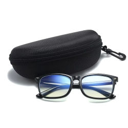 Caja portátil con cremallera para gafas y gafas de sol, accesorios para gafas escolares, caja para gafas con ganchos y cremallera, 1 ud.