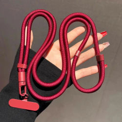 Cordón de teléfono ajustable/correa de muñeca bandolera/correa de teléfono para cuello eslingas de teléfono universales Cable estirable para teléfonos inteligentes