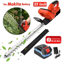 Máquina HDGE inalámbrica de 21V, seto eléctrico de 22 pulgadas con batería mah y cargador con hoja de doble acción para hornear de 3/5"