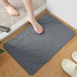 Alfombrilla de Baño de Piedra de Diatomita, Alfombra Antideslizante para Puerta del Baño, Alfombrilla de Entrada Absorbente de Secado Rápido