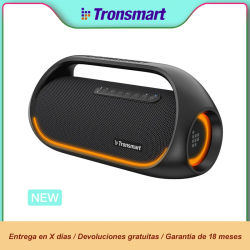Altavoz Bluetooth Tronsmart Bang para Fiestas con Audio de Alta Resolución sin Pérdidas, 60W, Bajos Potentes, Control por Aplicación, Asa Portátil, para Exteriores