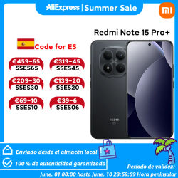 Versión Global del Teléfono Inteligente Redmi Note 15 Pro+, Batería de 6500 mAh y 100 W, Snapdragon 7s Gen 4, Cámara Principal de 200 MP con OIS, Teléfono Móvil Xiaomi