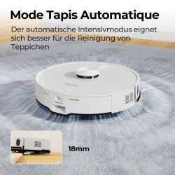 Robot Aspirador y Fregador 2 en 1 con Autovaciado Redkey -R10 - Succión de 4000Pa, Navegación LiDAR, Bolsa de Polvo Grande, Manos Libres, 180min de Autonomía