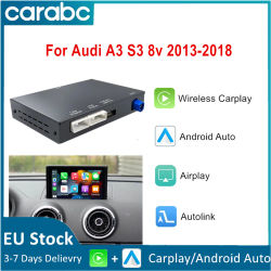 CARABC CarPlay inalámbrico y Android Auto para Audi A3 8v 2013-2018 con Mirror Link, AirPlay, Bluetooth, función de navegación GPS