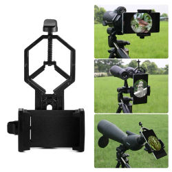 Adaptador de teléfono móvil Clip montaje Binocular Monocular telescopio telescopio soporte para teléfono soporte ocular Universal
